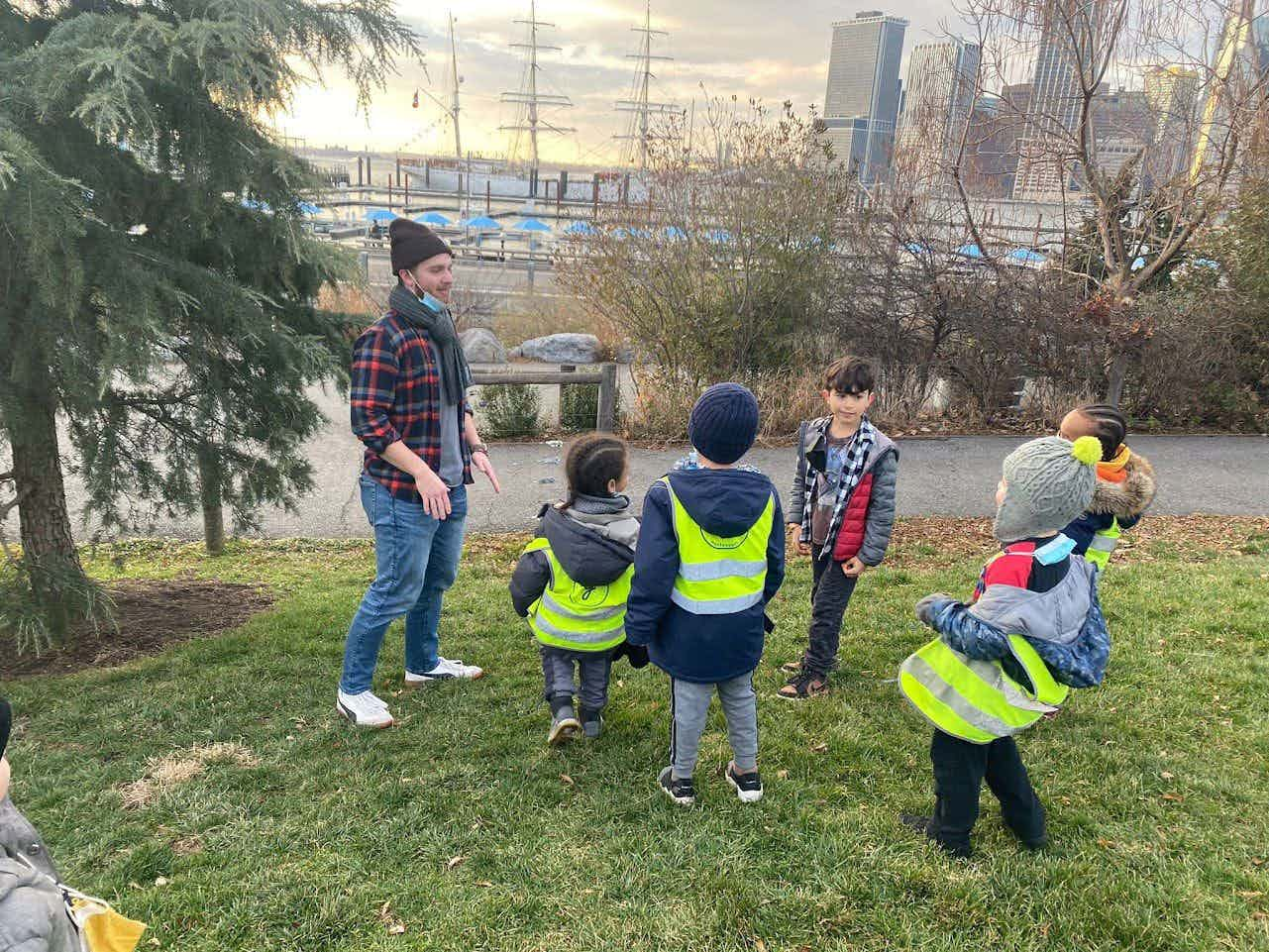 Filey working with children as part of his Guidepost Montessori internship